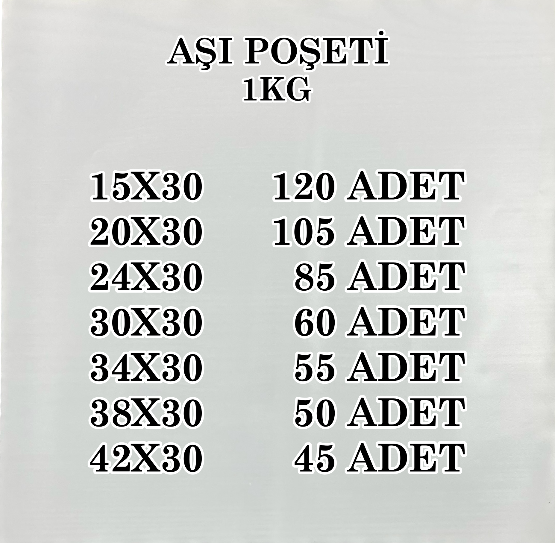 Aşı Poşeti 1kg Karışık