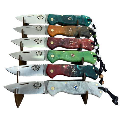 4034 Çelik Kilitli Epoksi Sap 21cm Cep Çakısı