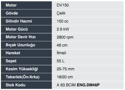 ENERGY DM46P-D1 BENZİNLİ ÇİM BİÇME MAKİNESİ