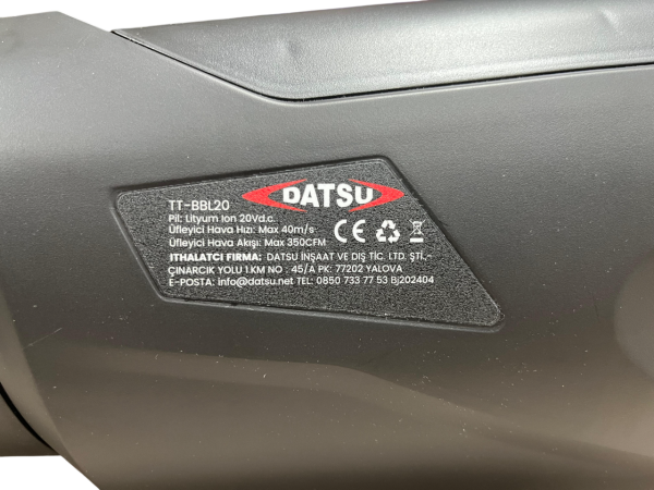 DATSU TT-BBL 20 AKÜLÜ ÜFLEME